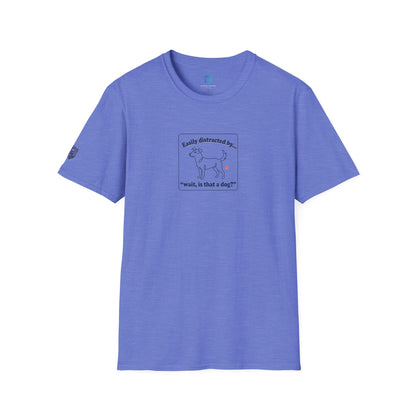 'Easily Distracted By…wait, is that a dog?' Cartoon Dog Graphic Tee
