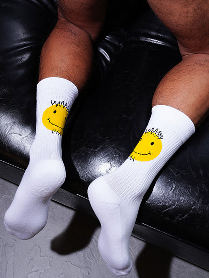 Men's Novelty Emoji Face Socks – Funny Expression Mid-Tube Socks