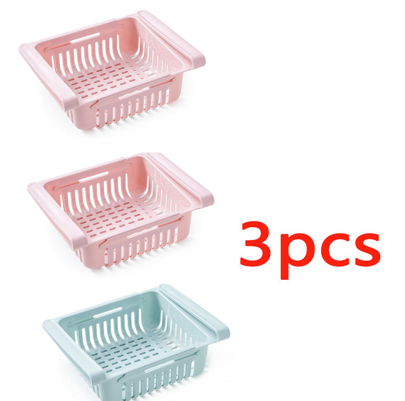 Stretchable Fridge Storage Basket Organiser