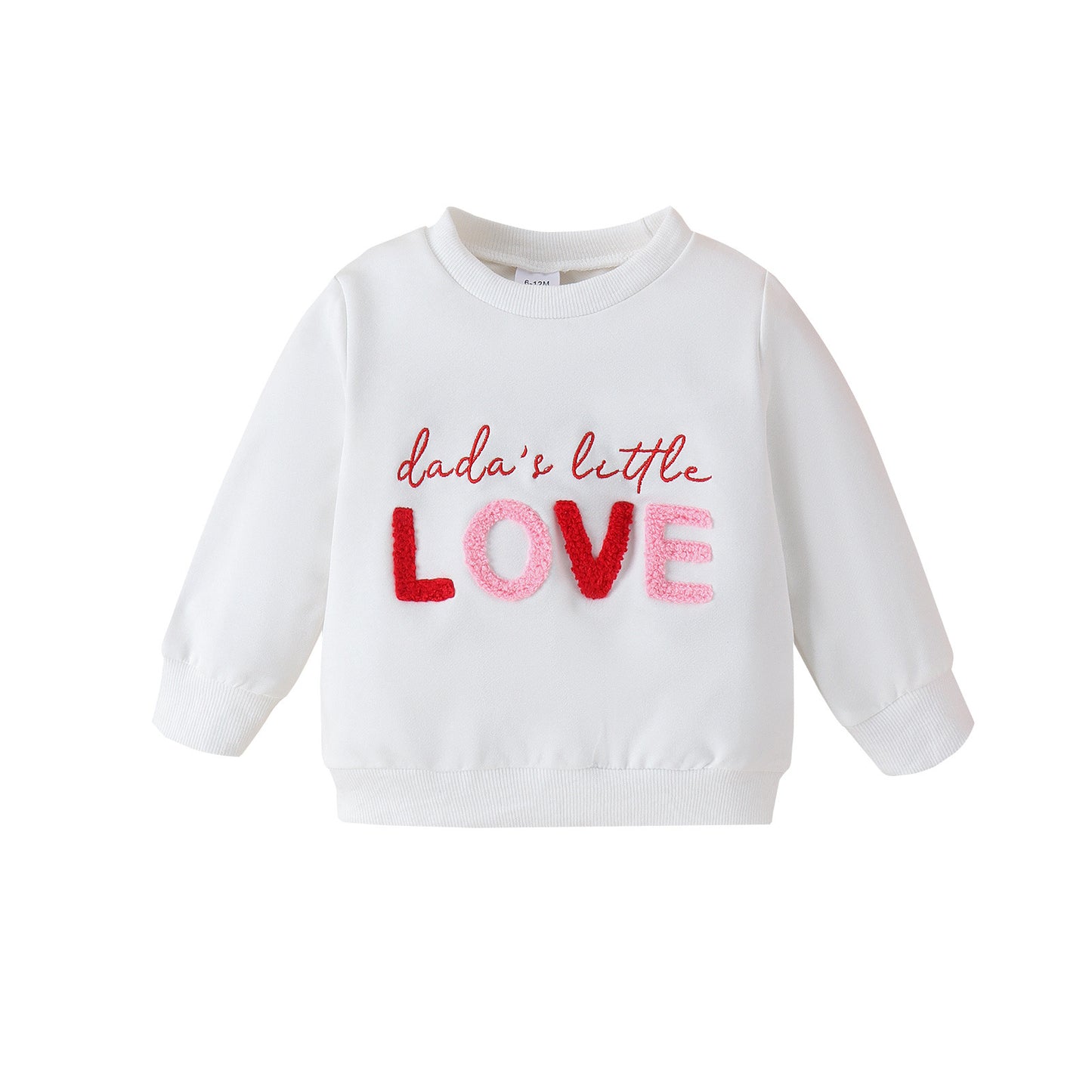 Girls Letter Print Cotton Sweatshirt – Long Sleeve Kids Pullover