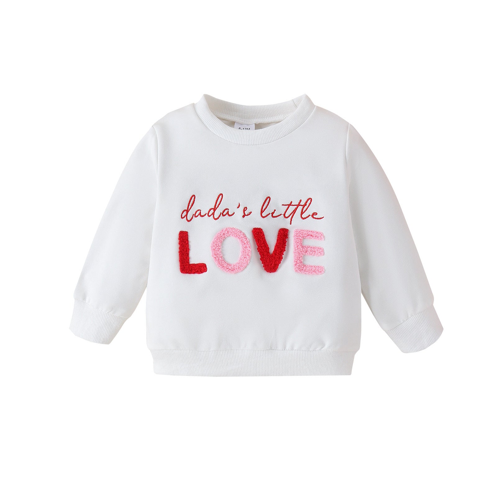 Girls Letter Print Cotton Sweatshirt – Long Sleeve Kids Pullover