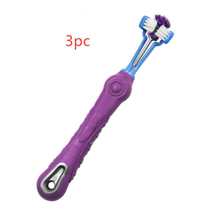 3-Sided Pet Toothbrush – Dog & Cat Teeth Cleaner | Single & 3-Pack