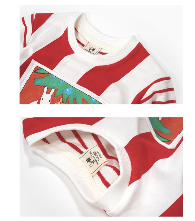 Kids Cotton Round Neck Cartoon Print Sweater | Unisex Jumper