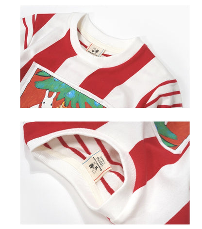 Kids Cotton Round Neck Cartoon Print Sweater | Unisex Jumper