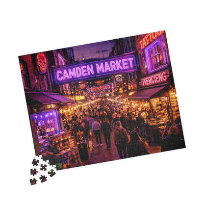 Camden Market Neon Night Jigsaw Puzzle – 110, 252, 520 & 1014 Pieces
