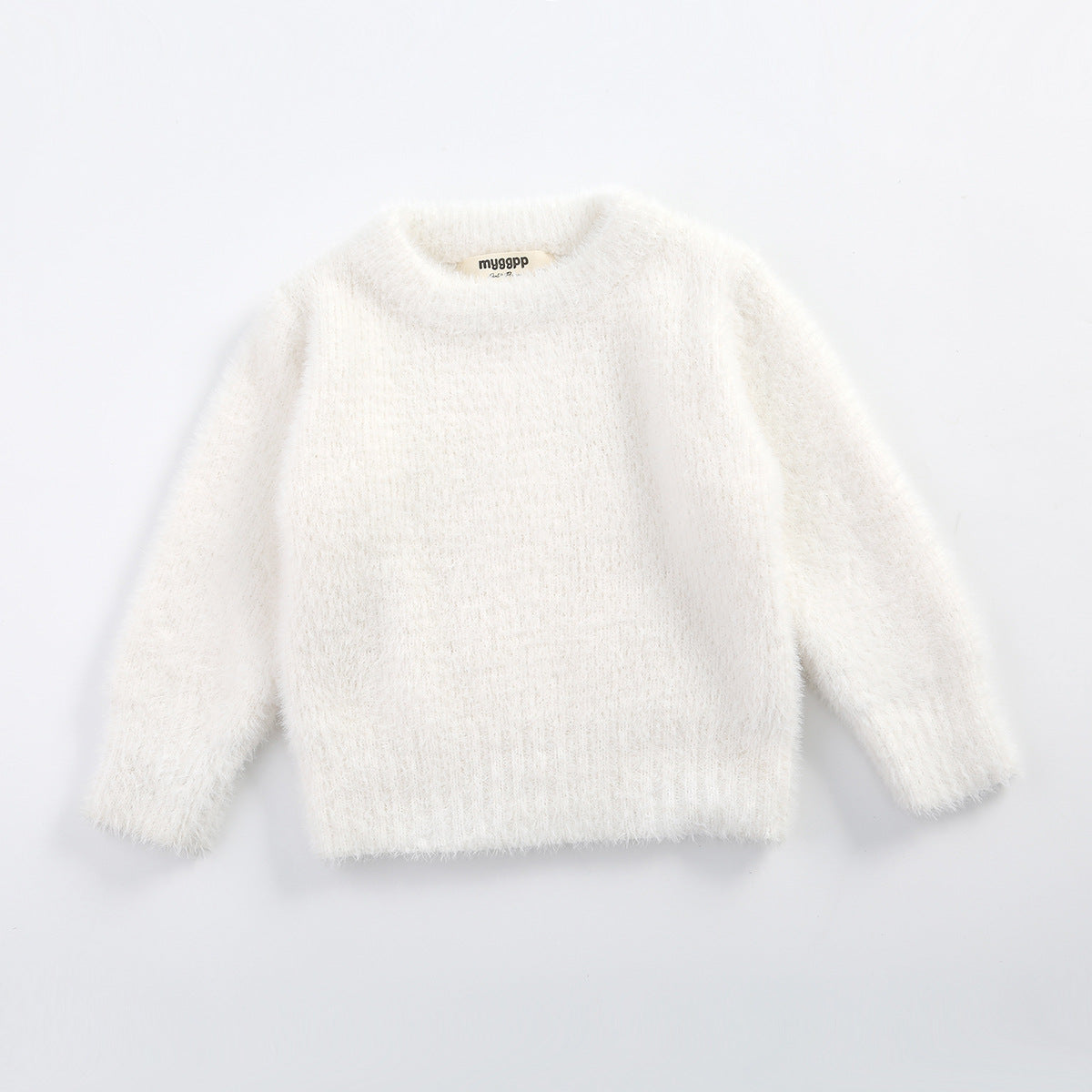 Girls Fluffy Pullover Sweatshirt – Soft Plush Top