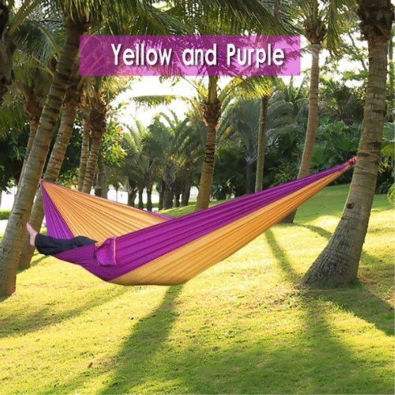 210T Parachute Nylon Camping Hammock – 270×140cm Lightweight Portable Hammock 30+ Colours