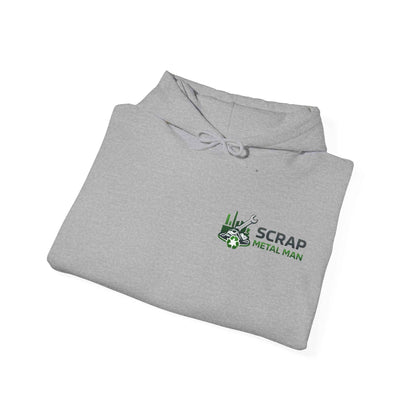 Scrap Metal Man Logo Hoodie – Industrial Style Unisex Sweatshirt