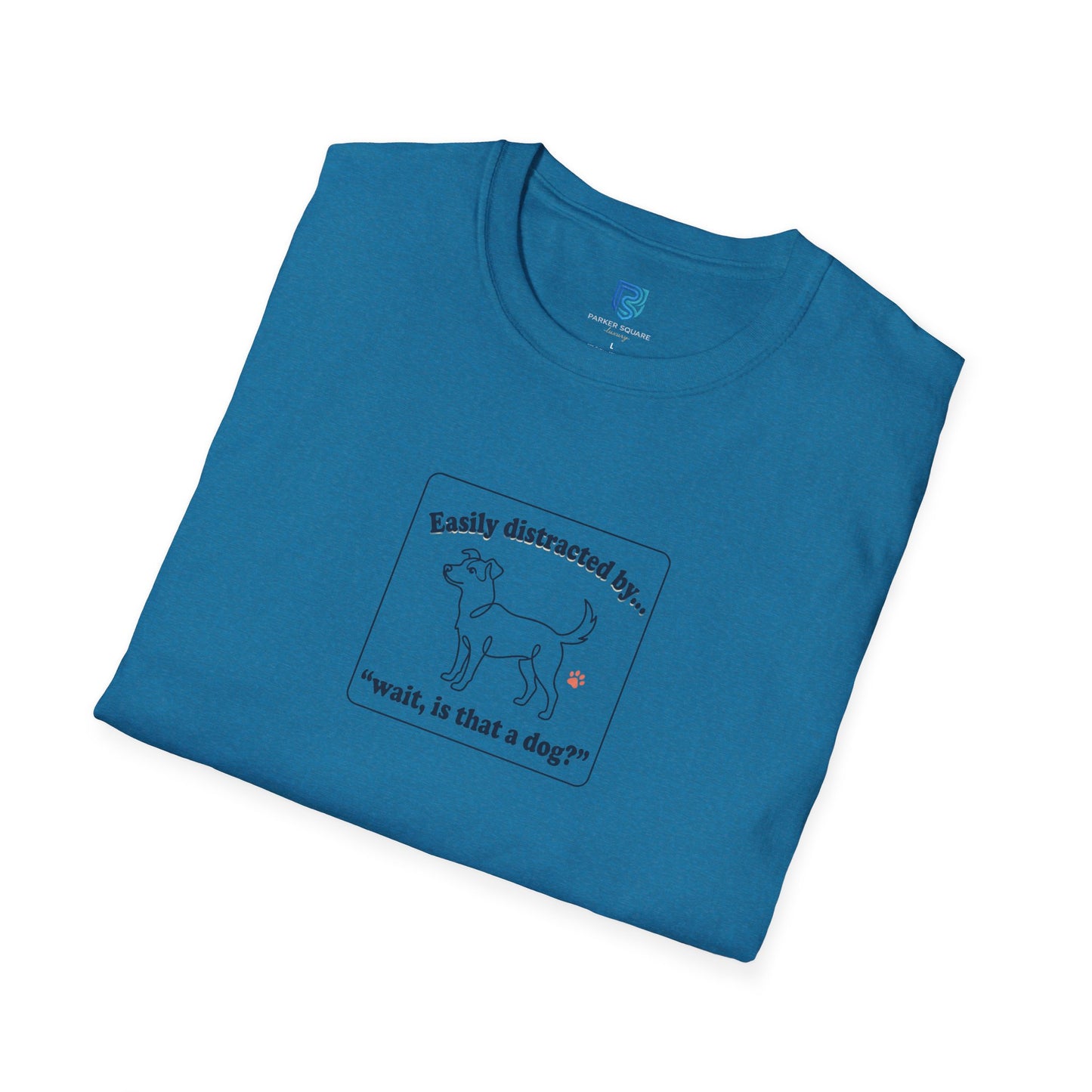 'Easily Distracted By…wait, is that a dog?' Cartoon Dog Graphic Tee