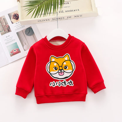 Children's Fleece Animal Print Sweatshirt | Toddler Kids Top