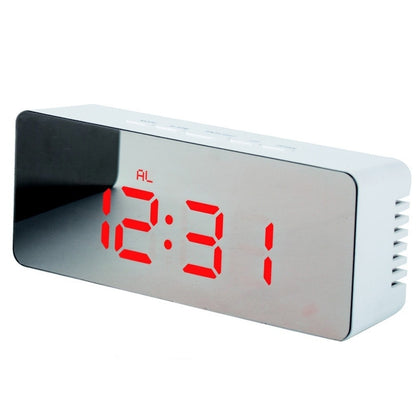 LED Mirror Alarm Clock with Temperature Display