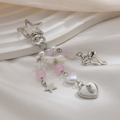 Strawberry & Fruit Charm Keychain | Cute Gift