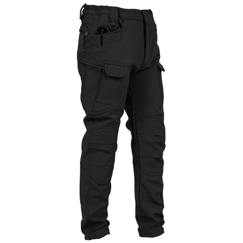 Men's Soft Shell Tactical Trousers | Fleece-Lined Waterproof Outdoor Pants