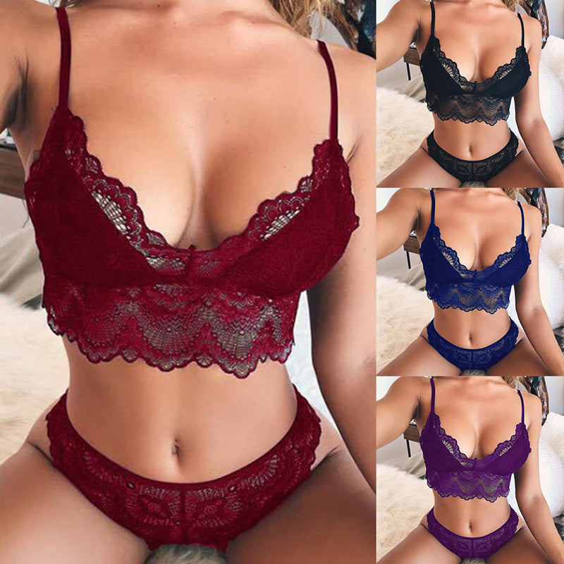 Women's Cotton Lace Underwear Set | Bra & Knicker Lingerie