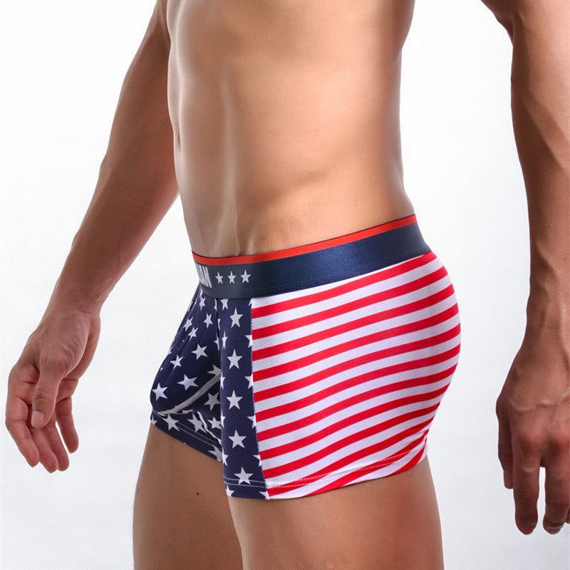 Men's American Flag Boxer Shorts – Cotton-Spandex Stretch Trunks