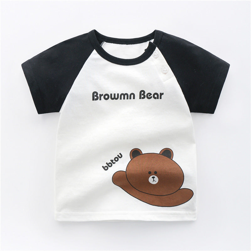 Kids Cotton Short Sleeve T-Shirt | 10 Designs, Sizes 73–110cm