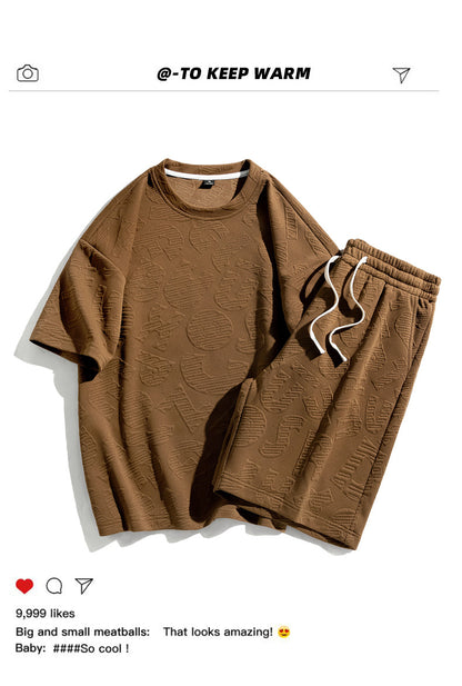 Men's Sports T-Shirt & Shorts Co-ord Set | Polyester Spandex