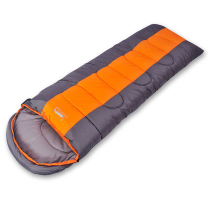 4-Season Camping Sleeping Bag – 210T Polyester Cotton Fill 1kg-1.8kg Green, Blue & Orange