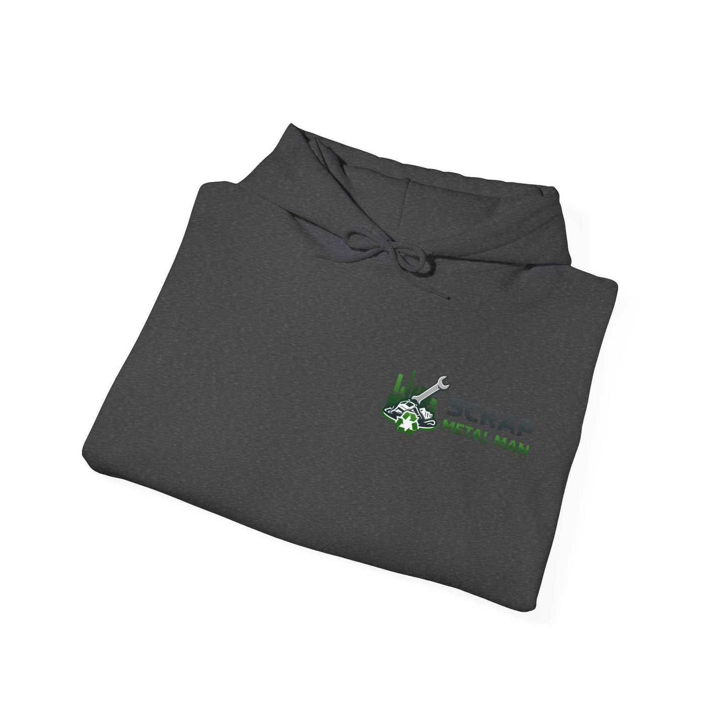 Scrap Metal Man Logo Hoodie – Industrial Style Unisex Sweatshirt