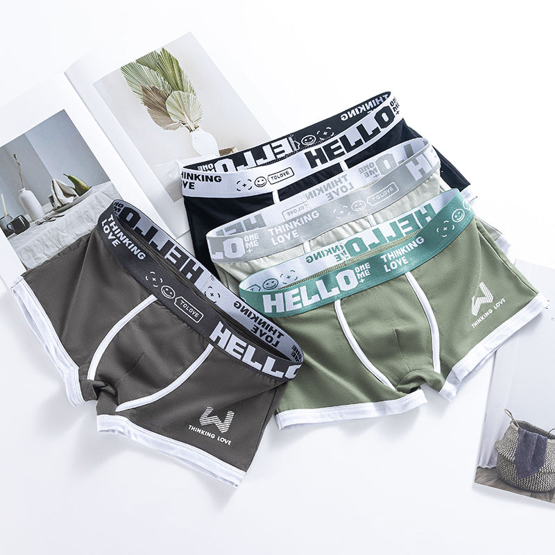 Men's Cotton Boxer Briefs Multi-Pack – Breathable Low-Waist Underwear