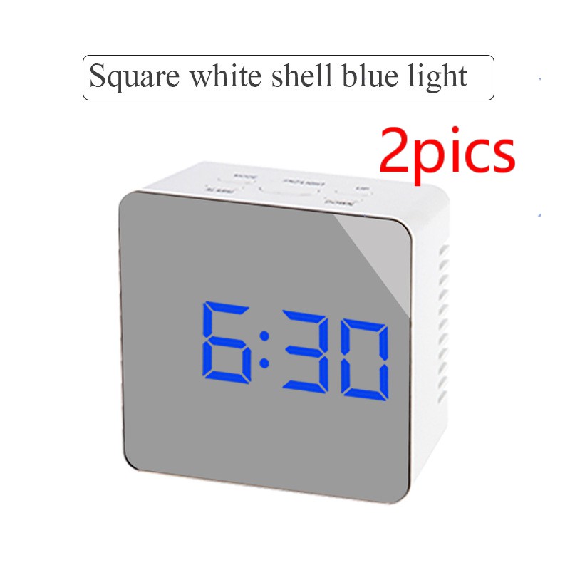 LED Mirror Alarm Clock with Temperature Display
