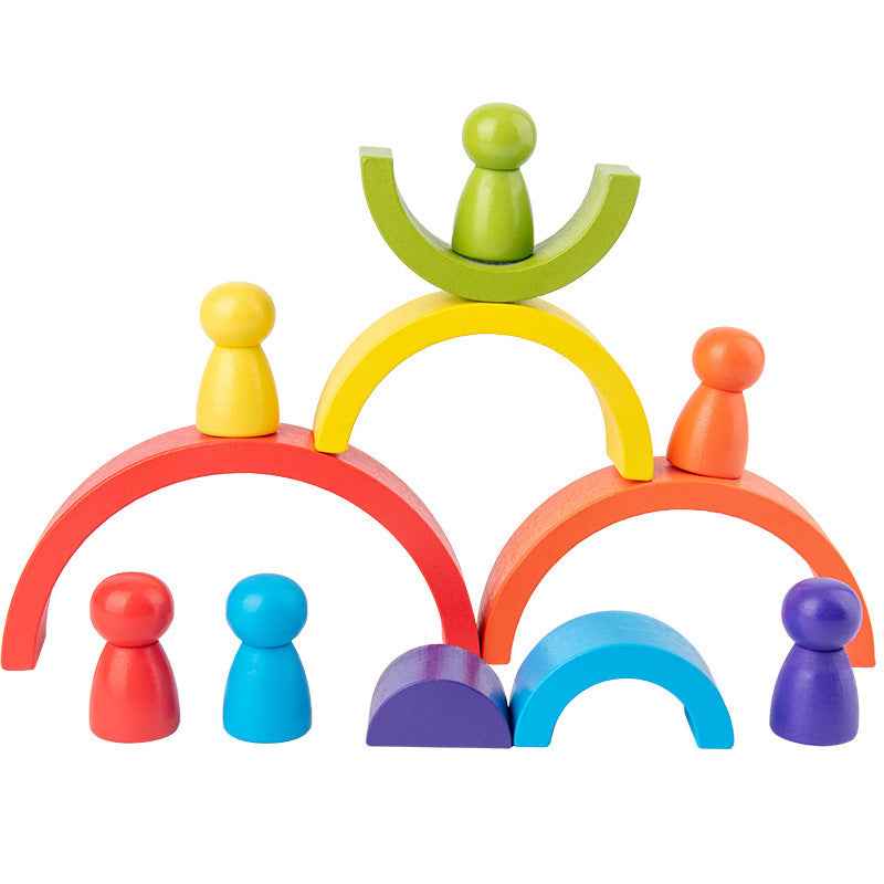 Rainbow arched building blocks