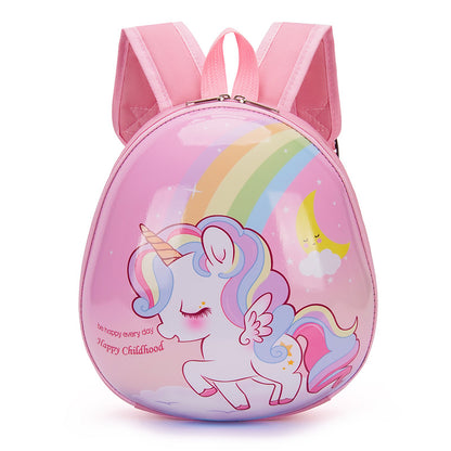 Kids' Cartoon Character Shell Backpack – Lightweight Oxford Bag for Ages 3–6