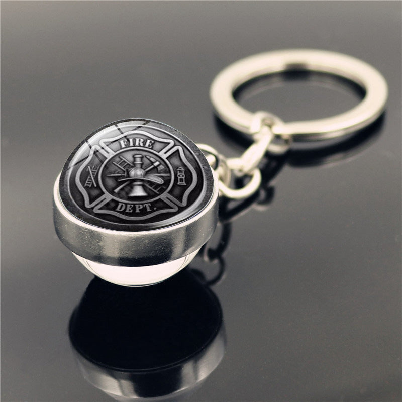 Double-Sided Gem Keychain | Zinc Alloy Crystal Charm | 8 Designs