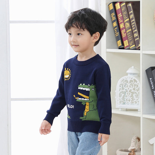 Boys' Double-Layer Cotton Sweatshirt | Warm Kids Top 90–140cm