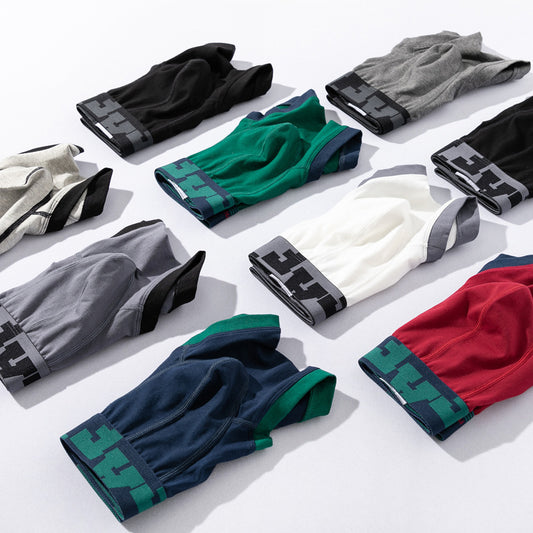 Men's Low-Rise Cotton Boxer Shorts – Body-Shaping Breathable Fit
