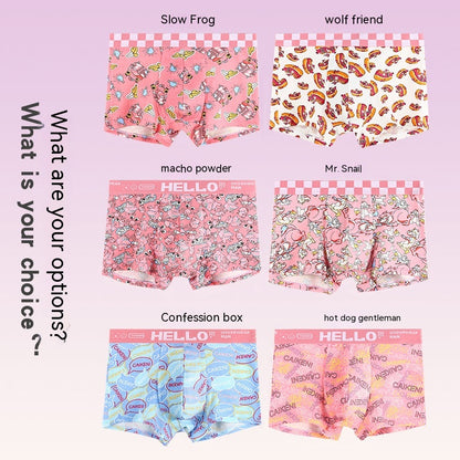Men's Ice Silk Novelty Boxer Briefs – Cool Mid-Waist 6 Fun Designs