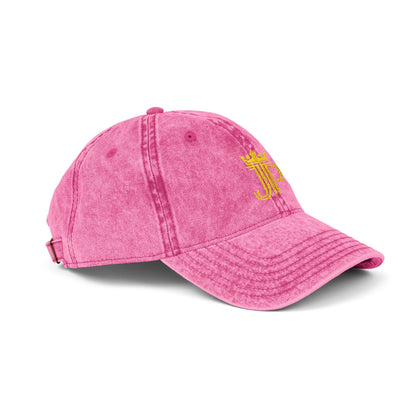 Vintage Embroidered Crown Monogram Cap | Washed Cotton Twill