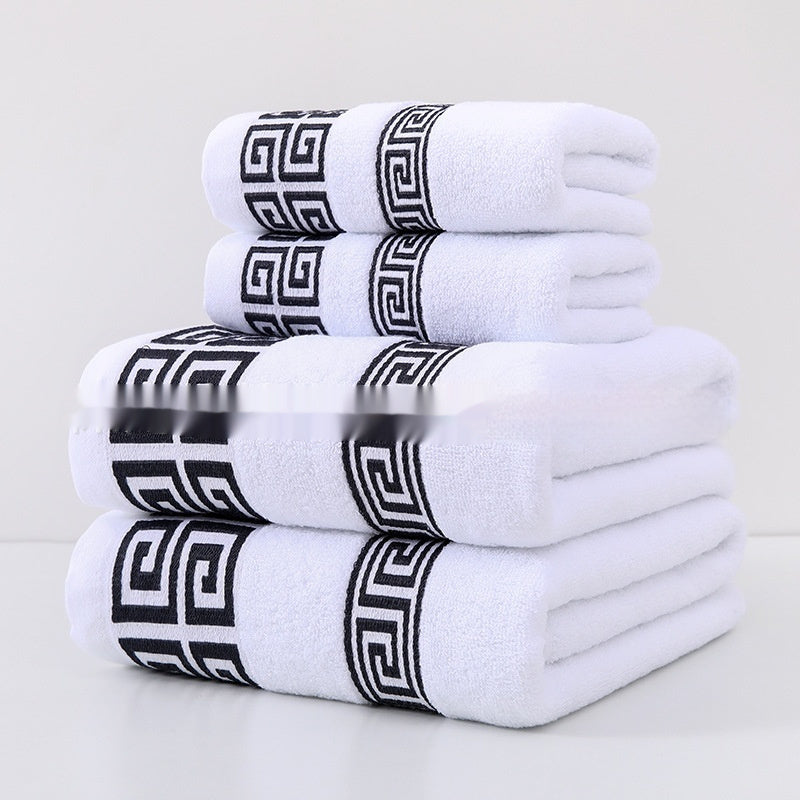 Pure Cotton Satin Border Bath & Beach Towel | Sets of 2, 3 or 4 | 5 Colours