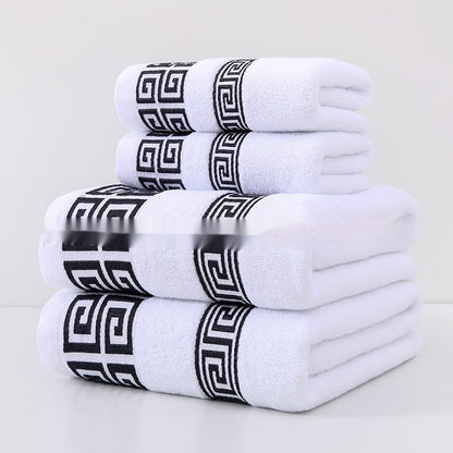 Pure Cotton Satin Border Bath & Beach Towel | Sets of 2, 3 or 4 | 5 Colours