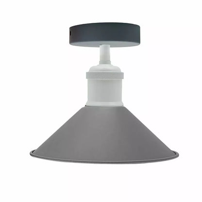 Vintage Flush Mount Metal Cone Industrial pendant ceiling light ~5656-5