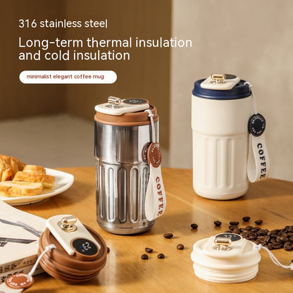 Smart Digital Insulated Tumbler — 316 Stainless Steel Vacuum Flask, 450ml
