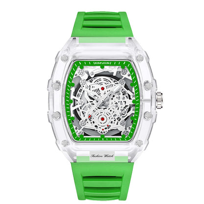 Men's Transparent Quartz Watch | 6 Colours | Matching Dial & Strap