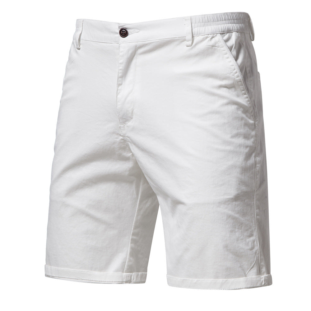 Men's Cotton Slim-Fit Cropped Trousers | Straight Leg Waist 30-38"