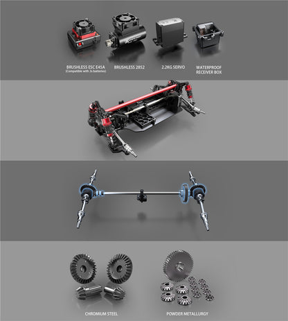 Brushless RC High-Speed Drift Truck 55km/h 2.4GHz