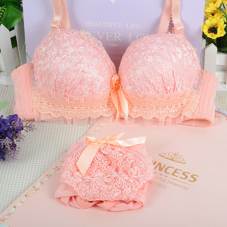 Women's Full Cup Lace Bra & Panties Set | Detachable Straps 7 Colours
