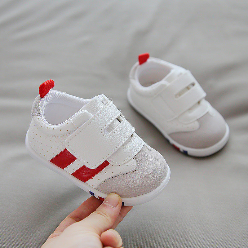 Kids PU Leather Velcro Low-Top Shoes | Sizes 14-20