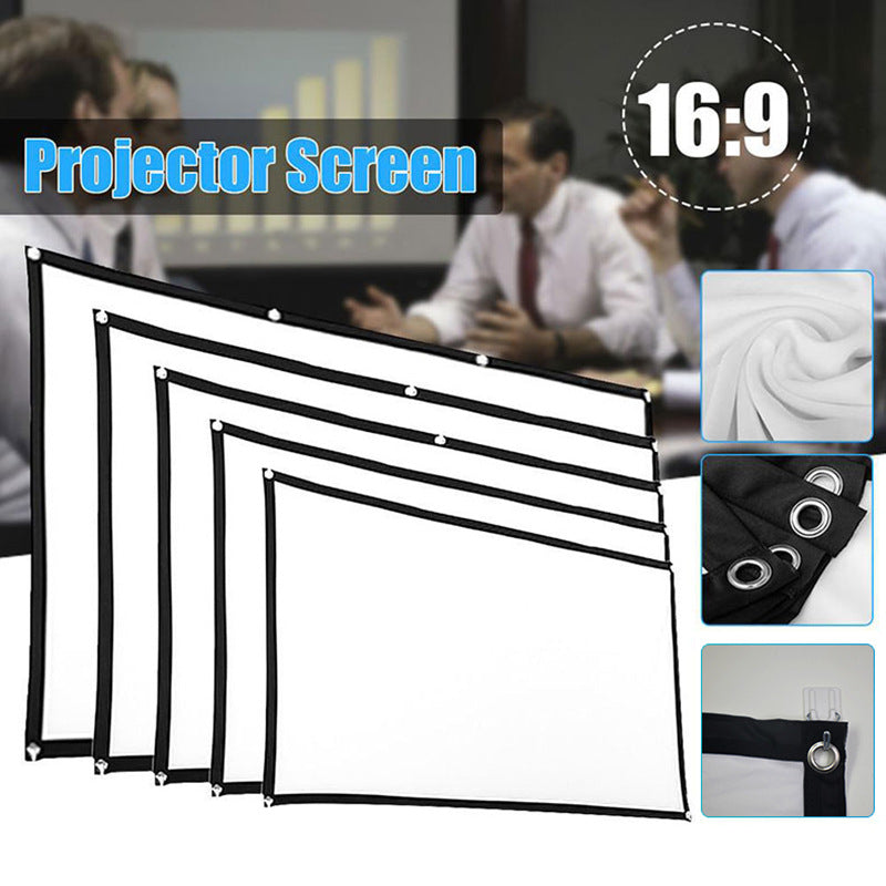 Portable Folding Projector Screen 60–150 Inch — 4:3 & 16:9