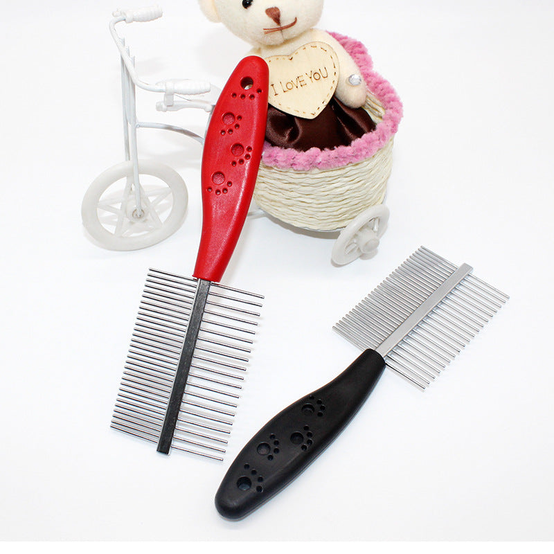 Double-Sided Pet Grooming Comb | Stainless Steel Detangling Comb for Dogs & Cats