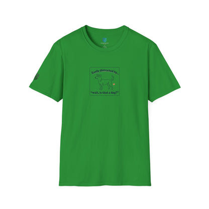'Easily Distracted By…wait, is that a dog?' Cartoon Dog Graphic Tee