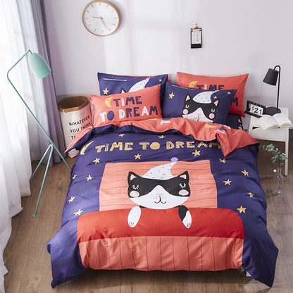 Cartoon Print Cotton Bedding Set 4 Piece | 32 Designs