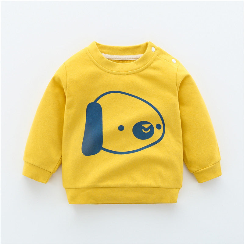 Children's Yellow Dinosaur Cartoon Sweatshirt | Baby & Toddler Top