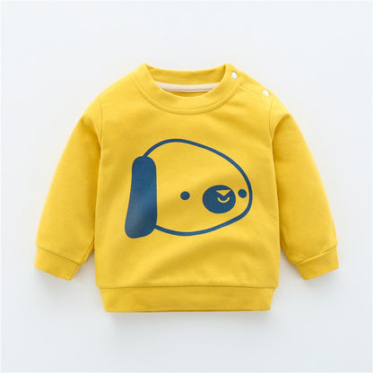 Children's Yellow Dinosaur Cartoon Sweatshirt | Baby & Toddler Top