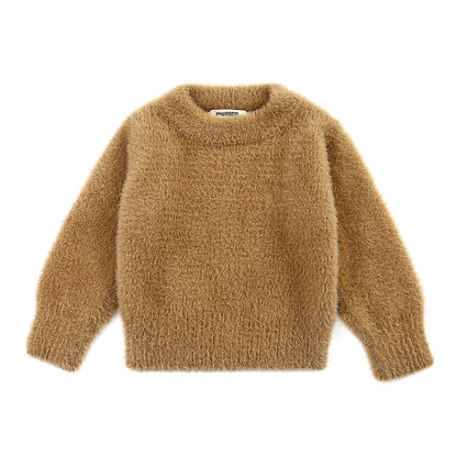 Girls Fluffy Pullover Sweatshirt – Soft Plush Top