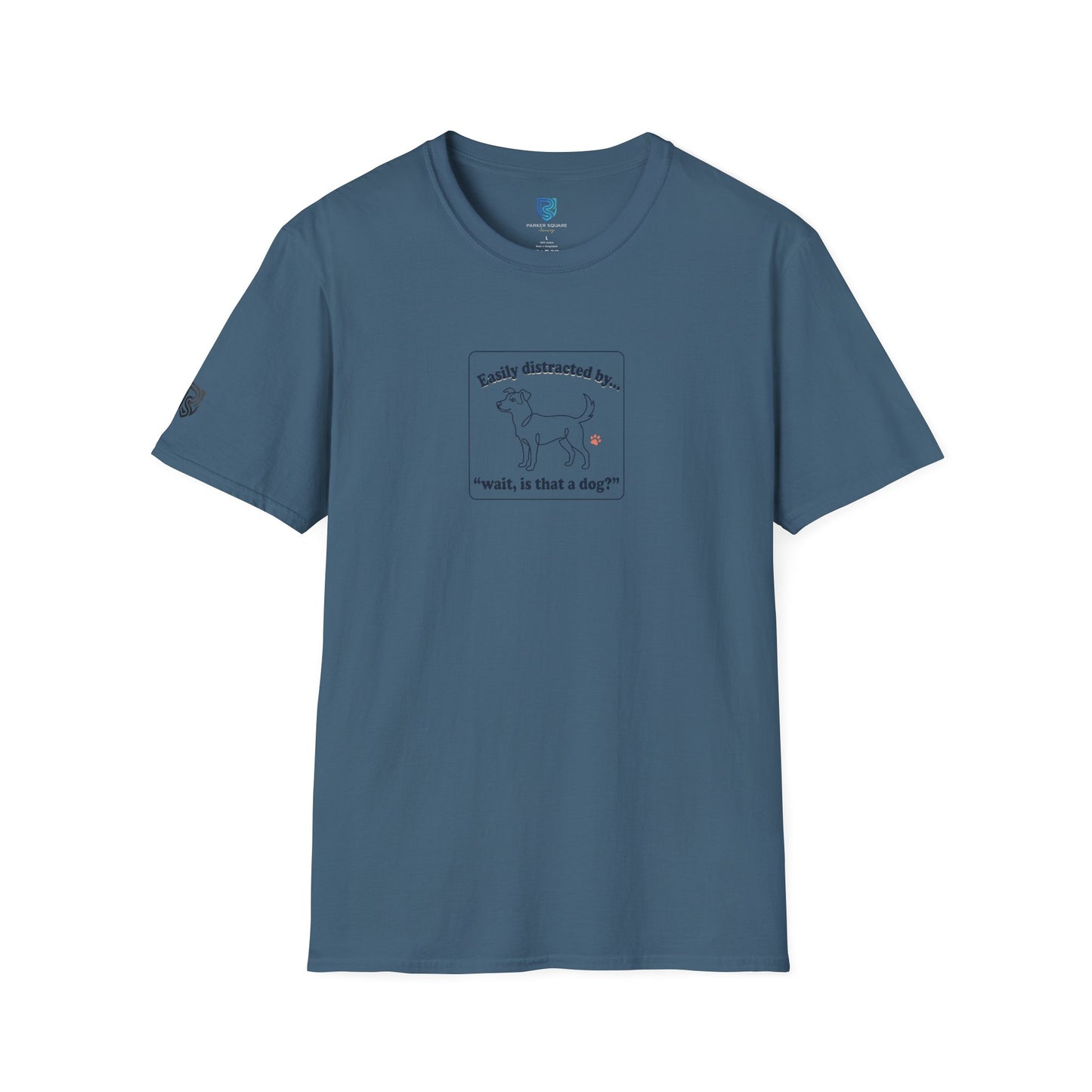 'Easily Distracted By…wait, is that a dog?' Cartoon Dog Graphic Tee