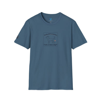 'Easily Distracted By…wait, is that a dog?' Cartoon Dog Graphic Tee